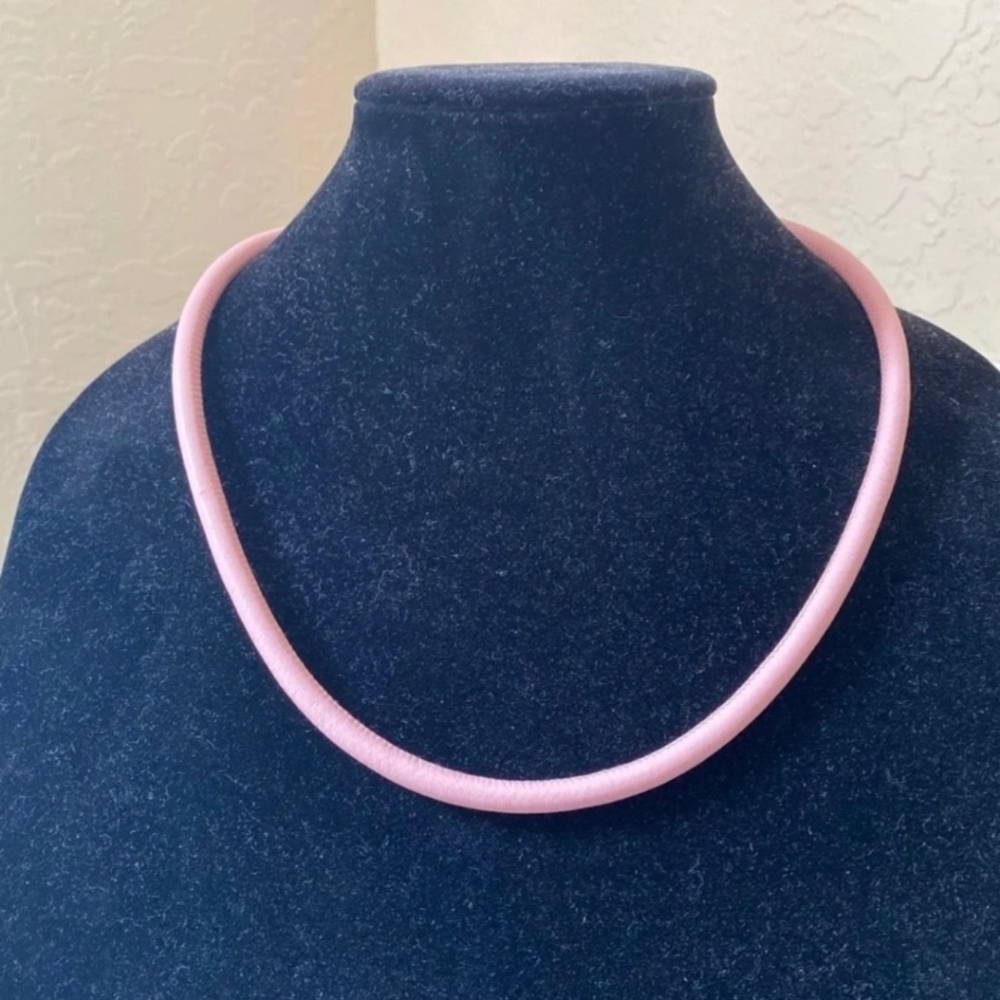 ENDLESS JEWELRY Leather Double Wrap Charm Bracelet or necklace Pink